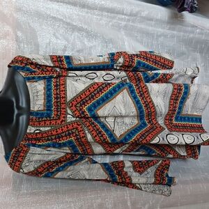 Voll Brand Women’s Dress, black, white, blue, orange, Size M